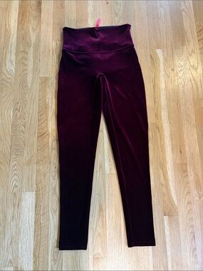 SPANX Velvet Leggings – Wine/Burgundy – Like New